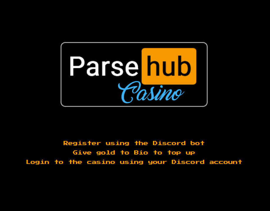 parsehub casino front